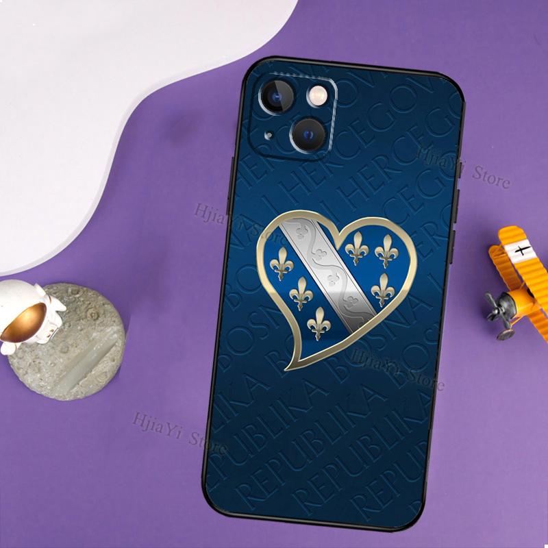 Босния и Герцеговина Чехол-сердце для iPhone 14 13 Pro X XS Max XR 7 8 Plus Чехол для iPhone 14 12 Mini 11 Pro Max SE 2020
