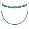 [R4110] - Gold Plated Necklace 'Mineralia' Golden Turquoise Jasper - 45 Cm 5 Mm