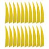 20pcs Feather Fletching High Speed Stable Flight Archery Arrows for Outdoor Arrows 4 Inch Yellow