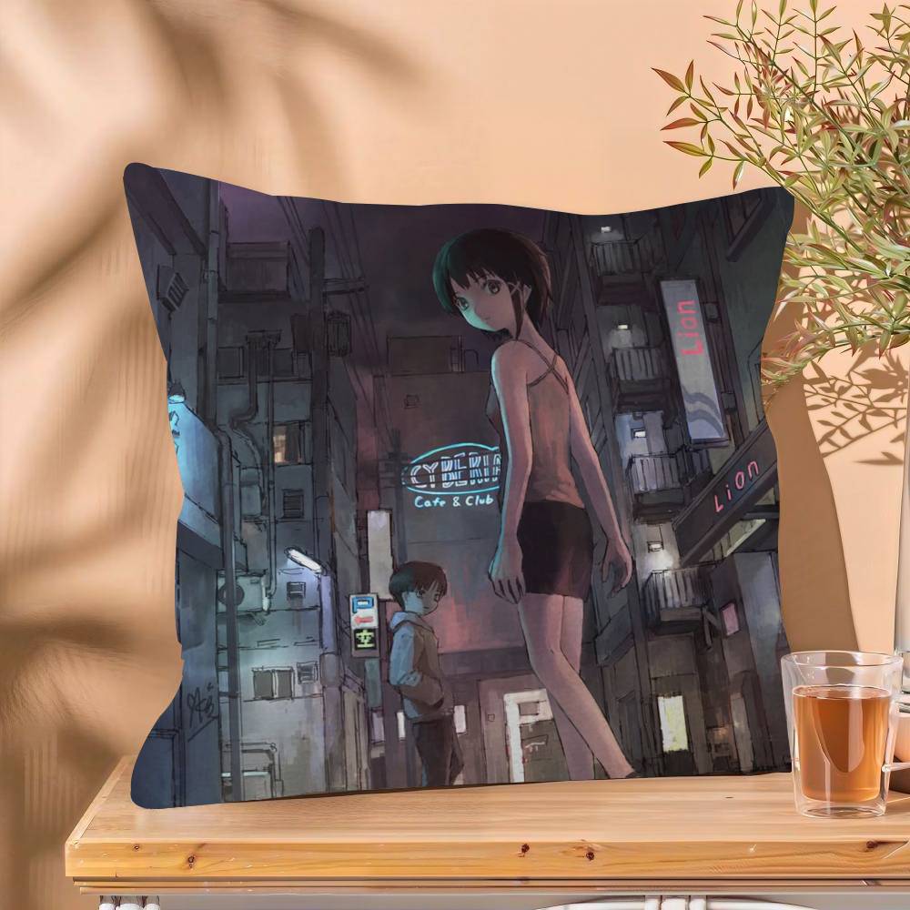 Serial Experiments Lain Подушка Подарок Декор для Домашнего Офиса Спальни Дивана Автомобиля Наволочка чехол 45x45