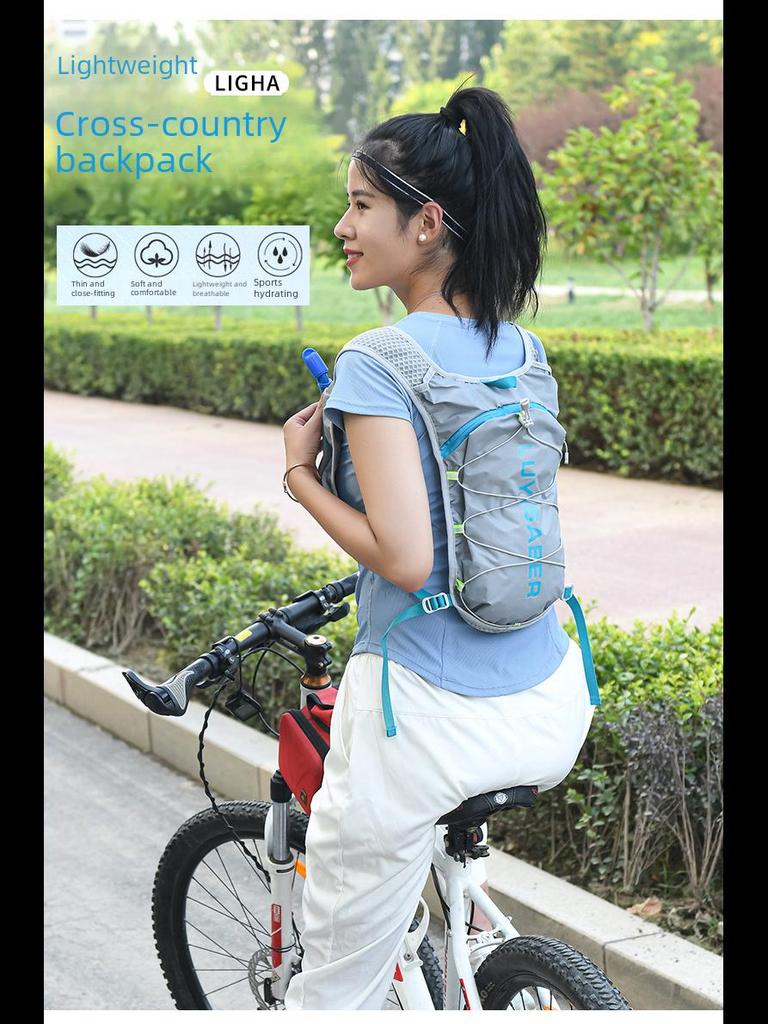 Многофункциональный светоотражающий нейлоновый рюкзак для бега с флягой для воды для марафона и велоспорта