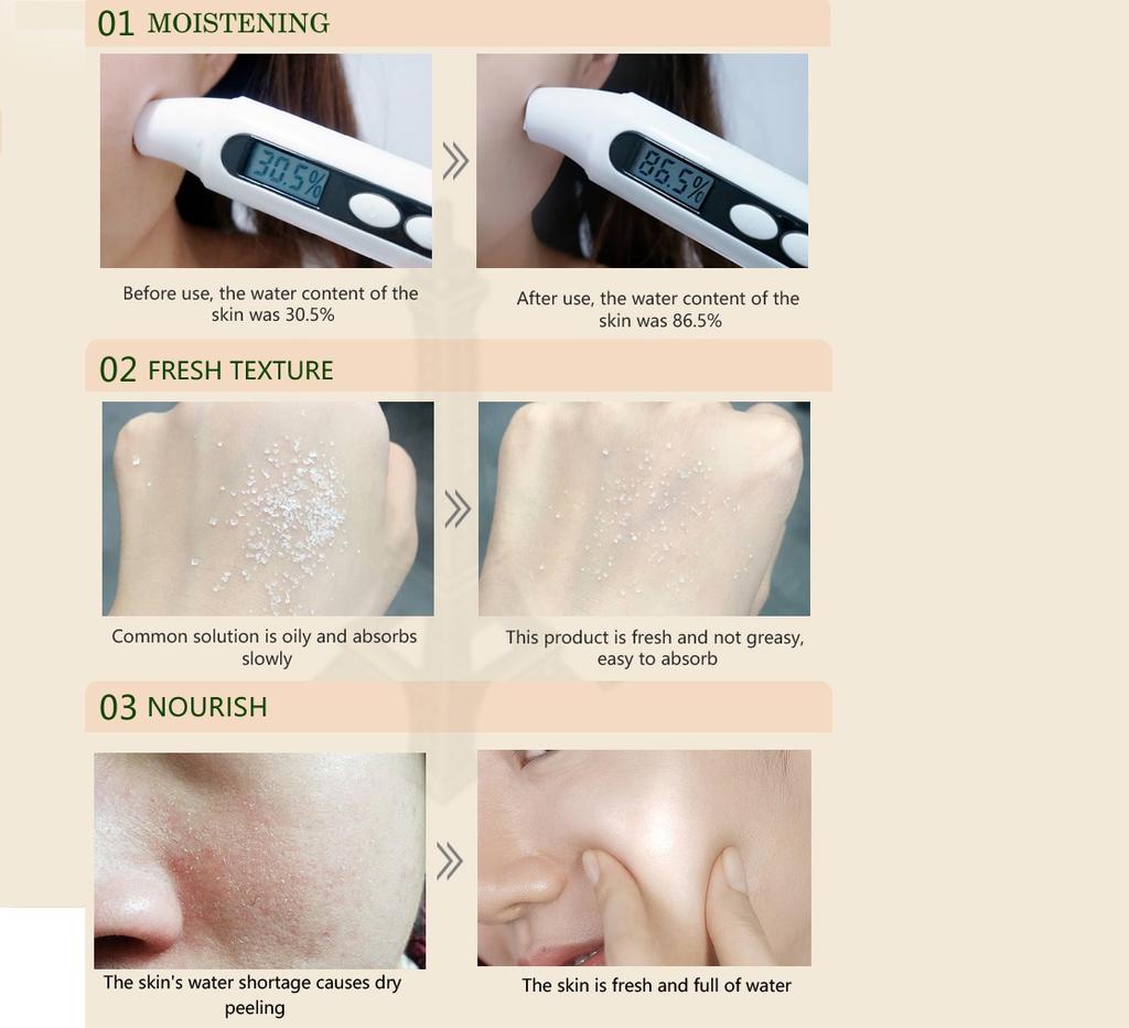 Оливковая увлажняющая питательная жидкая сыворотка для лица с гиалуроновой кислотой, антивозрастная эссенция для лечения прыщей