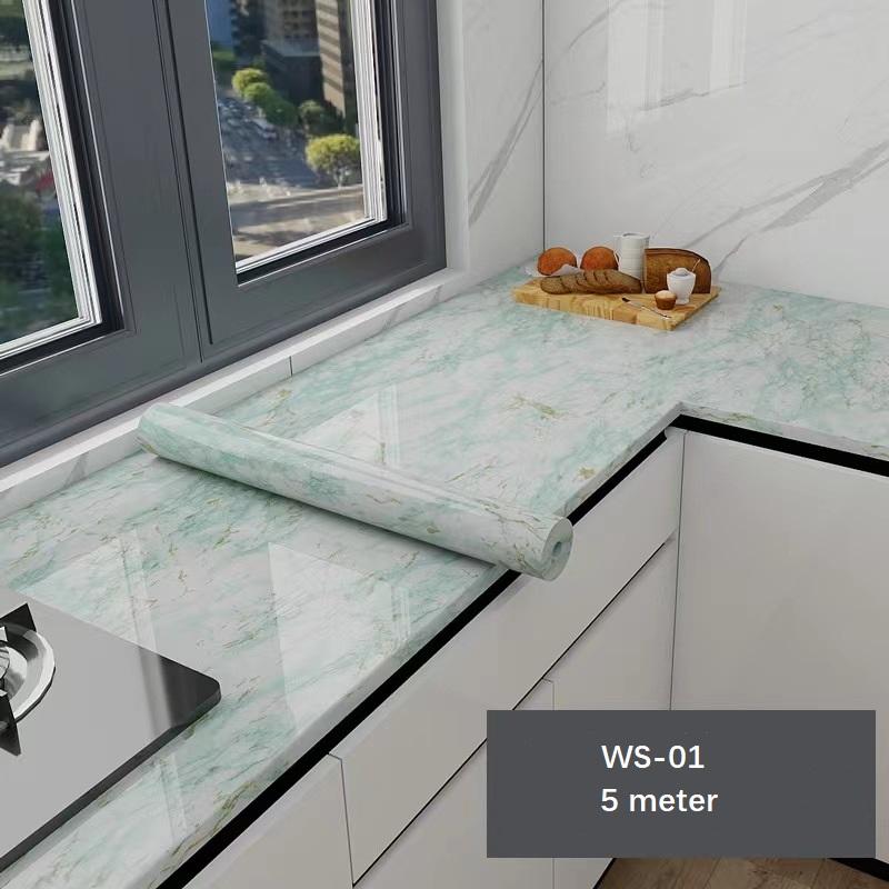 5-метровые обои и обои Мраморные обои ПВХ Винил Водонепроницаемые 3D самоклеящиеся обои для настенного стола Гостиная Домашний декор