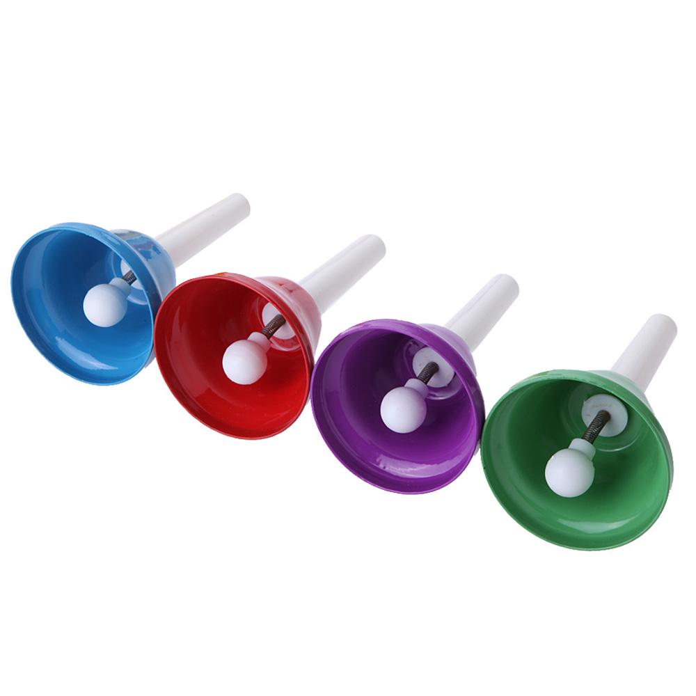 Handbell Hand Bell 8 Note Metal Colorful Kid Children Musical Toy Percussion Instrument