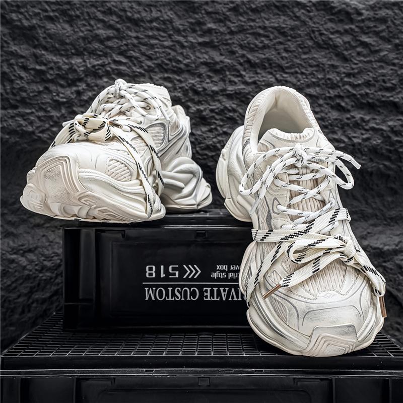 Мужские кроссовки на толстой подошве в корейском стиле — модные, универсальные и трендовые, уличный стиль, мужская обувь