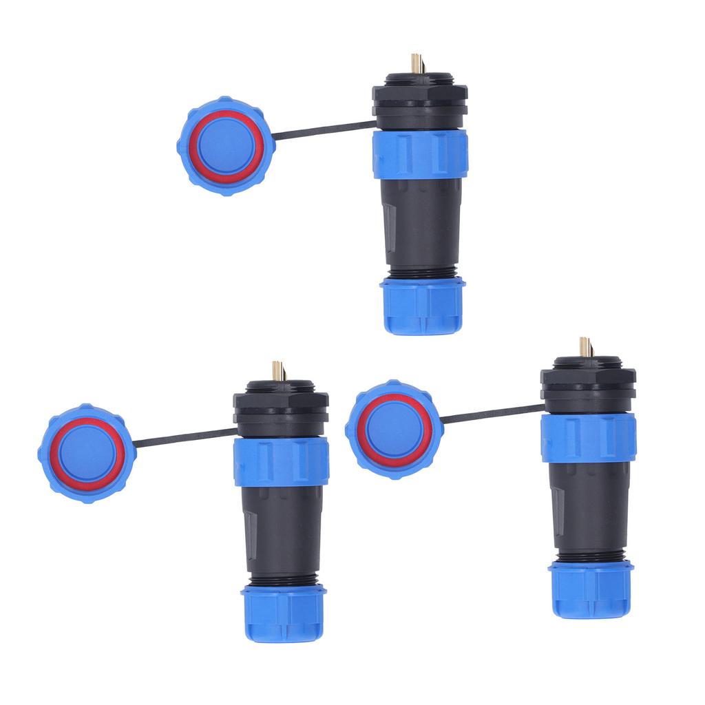 3 Pcs SP21 Aviation Connector 2 Pin IP68 Waterproof Rear Nut Connector AC500V 30A