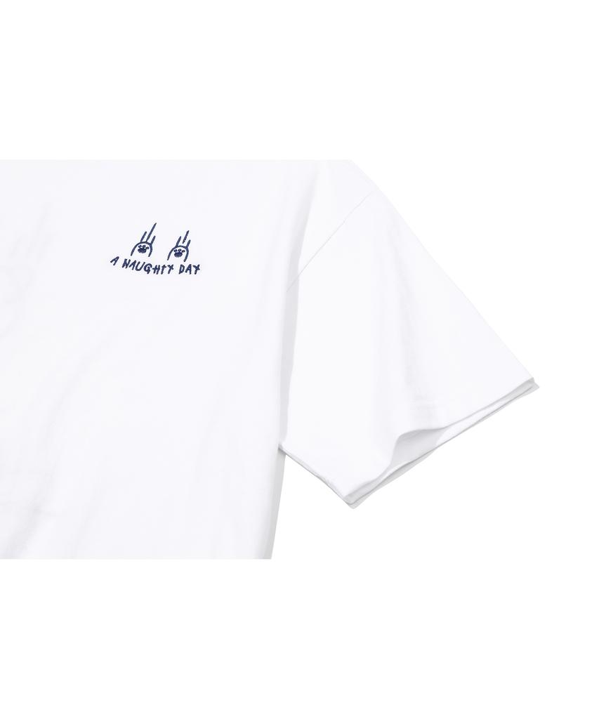 CPGN STUDIO [Cpgn X Kakao Friends] Noti Day Embroidered Short Sleeve T-Shirt White
