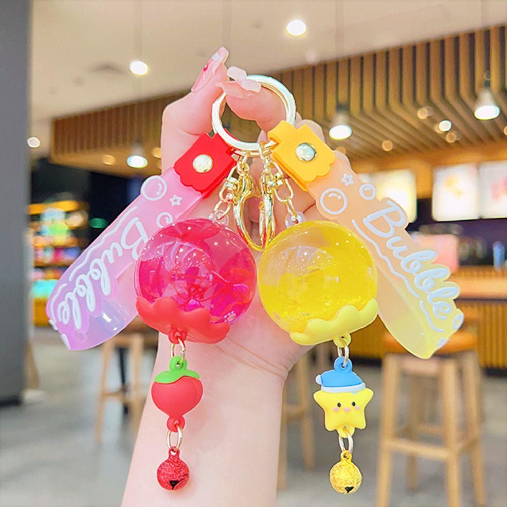 Acrylic Floating Oil Liquid Keyring Cartoon Acrylic Floating Keyring  Student