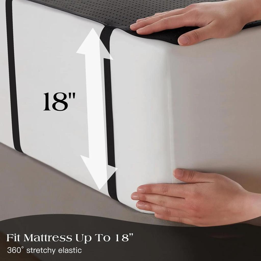 Дышащий заземляющий коврик 27 дюймов × 76 дюймов для кровати, заземляющий коврик для сна, противоскользящий заземляющий матрас из искусственной кожи с заземляющим шнуром