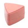 Triangle Rice Ball Case with Integrated Ice Pack for One Macaron W X D X Mini Bento Made In GEL-COOL Rice, Pink, 10.3cm 9.5cm 6.6cm H, Box, One-Touch