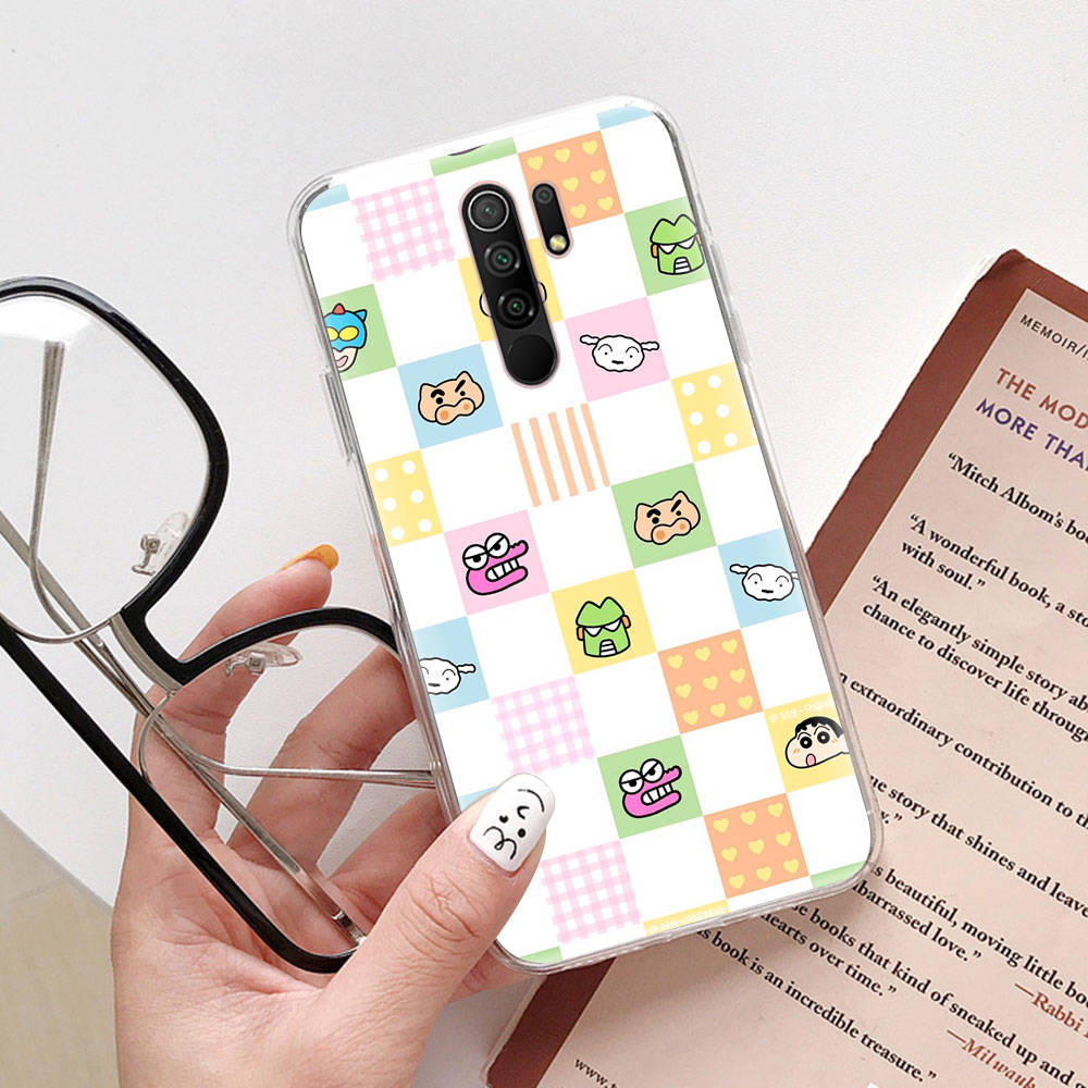 Чехол DT43 Crayon Shin Chan для Samsung A04 A14 A23 A34 A54 M23 M33 M52 M53 Realme 10 9 C30S C35 C55 VIVO Y02S Y21 Y33S Y51 X80 Pro Прозрачная крышка