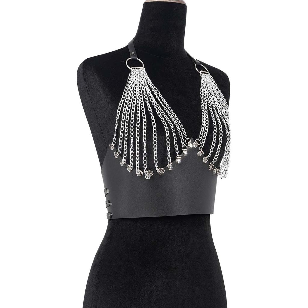 Модный ремень Женская нагрудная цепочка Боди-харнесс Ремень на грудь Панк Подтяжки для женщин Формирующий пояс Готическая одежда Аксессуары