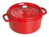 Staub Cocotte Round Cherry Both Hand Cast Enamel Pot IH Compatible Japanese Product with Serial La Cocotte Round "Pico 18cm" [Authorized Number]