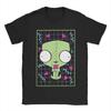 Men T-Shirts Invader Zim Gir 90s Grid Novelty Pure Cotton Tee Shirt Short Sleeve T Shirt Crewneck Tops 4XL 5XL
