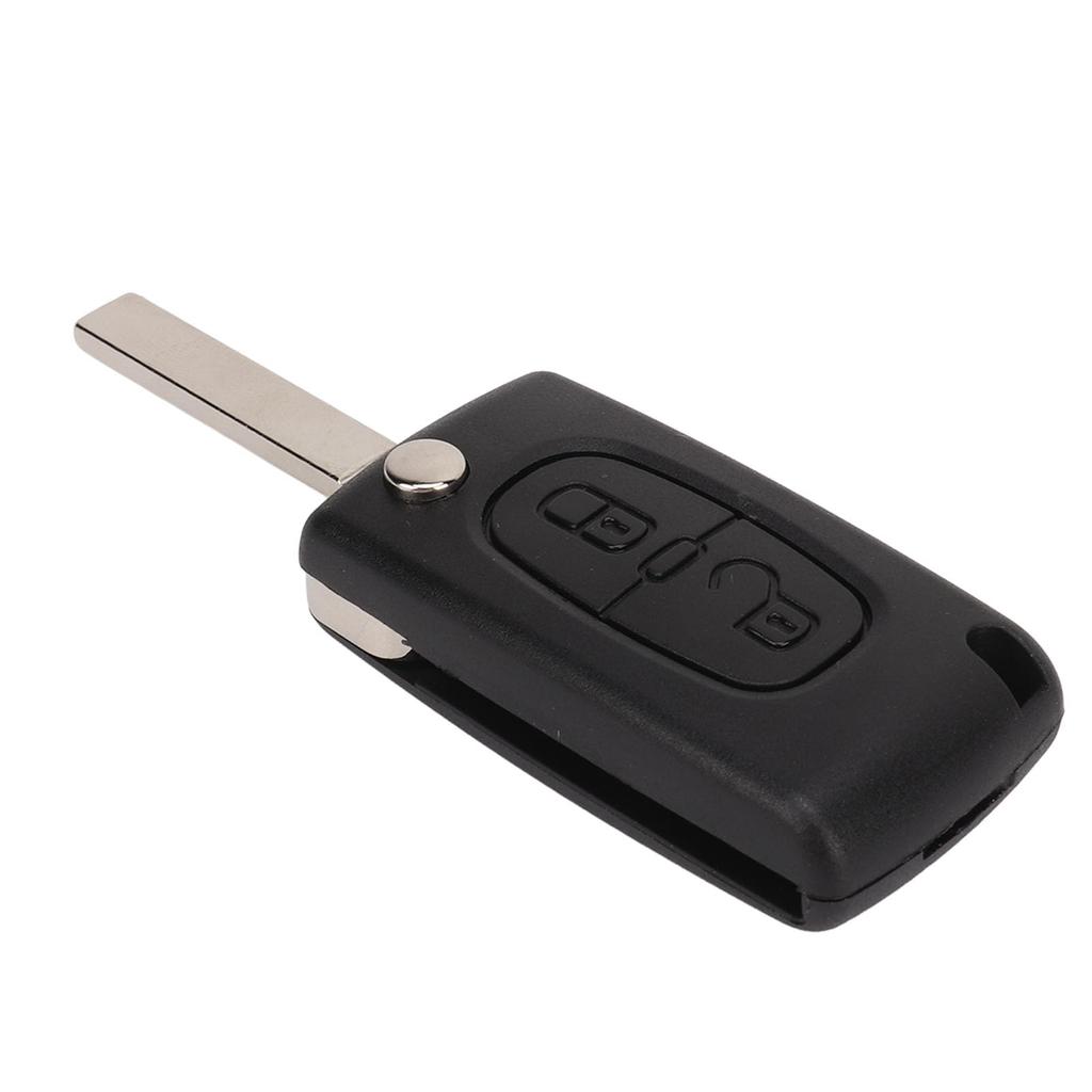 Flip Key Fob Case, 2 Buttons Black Easy Carry, Peugeot 107 207 307cc 308