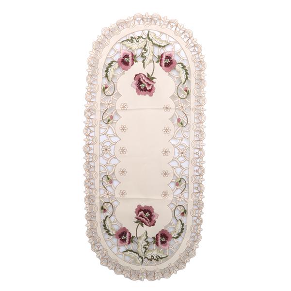 Фигурная салфетка из полиэстера с вышивкой для декора интерьера