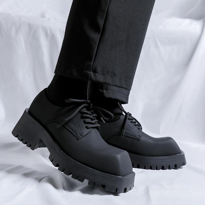 Модные мужские туфли на толстой подошве для торжественных случаев Высококачественный универсальный стиль Модные мужские туфли для вечеринок на открытом воздухе для прогулок, увеличивающие рост