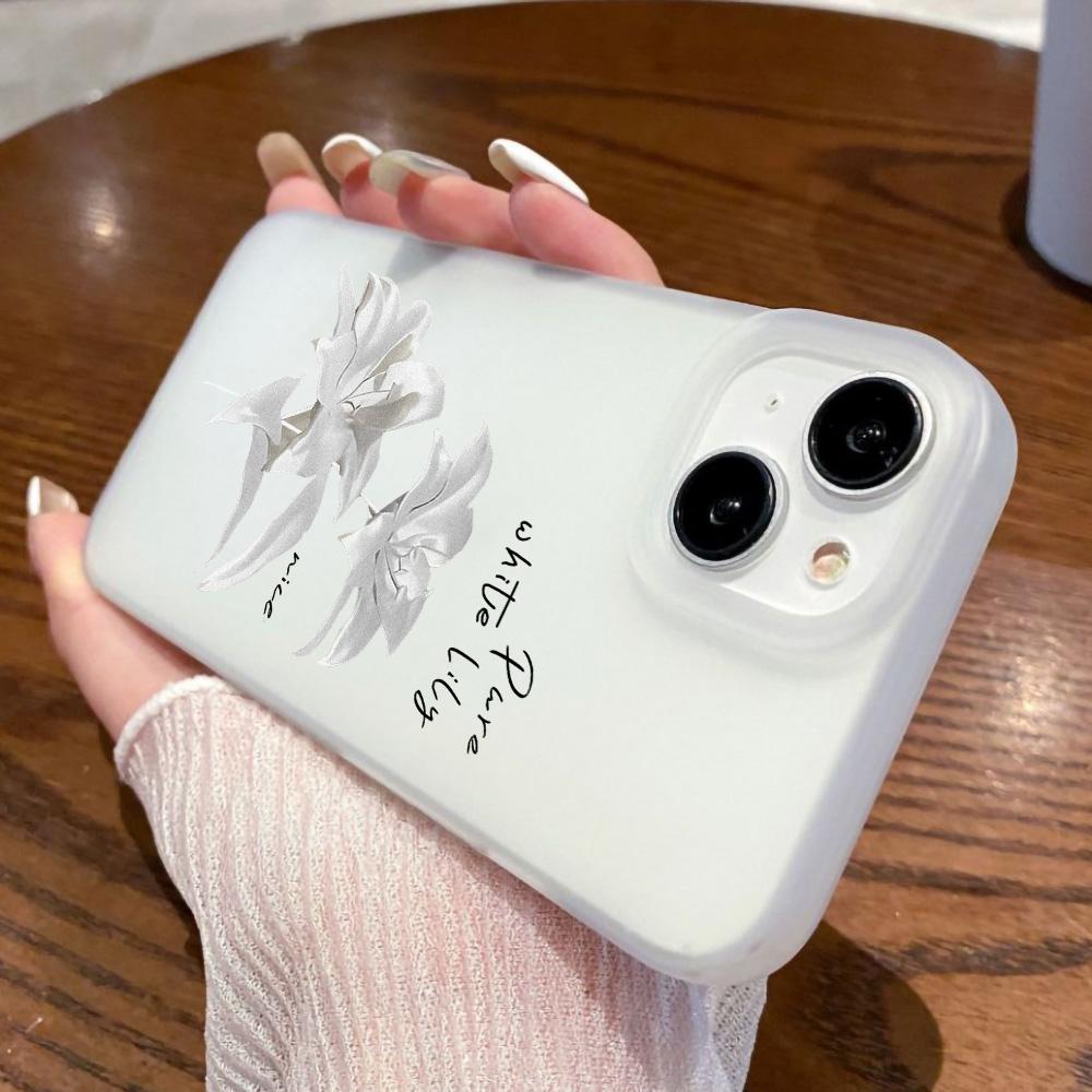 Чехлы для мобильных телефонов iPhone 11 13 15 Pro Max 12 14 Pro Max Чехол для iPhone 16 15 Plus 13 Pro 12 Матовая текстура с рисунком в виде мультяшных цветов