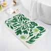 Sweet Flower Pattern Plush Absorbent Floor Mat Carpet For Home