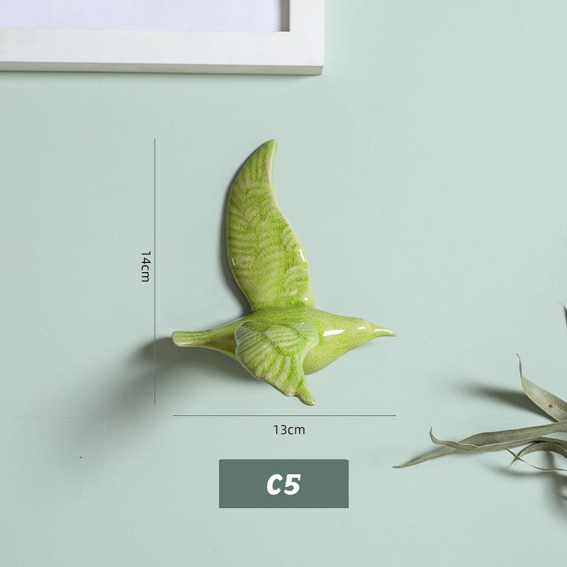 3D Керамические Птицы Настенный Подвесной Кулон Домашние Украшения Декор для ТВ-фона Ремесла Декор для Подвешивания в Гостиной Ручная работа