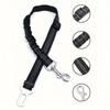 1pcs Pet supplies, car seat belts, dog leashes, retractable cushioning, elastic reflective safety ropes, dog leashes