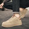 Весенние мужские кроссовки, высококачественные дизайнерские удобные туфли на платформе, повседневные мужские туфли на шнуровке, нескользящие вулканизированные туфли