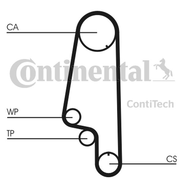 CONTITECH TIMING BELT VW 1.3-1.4