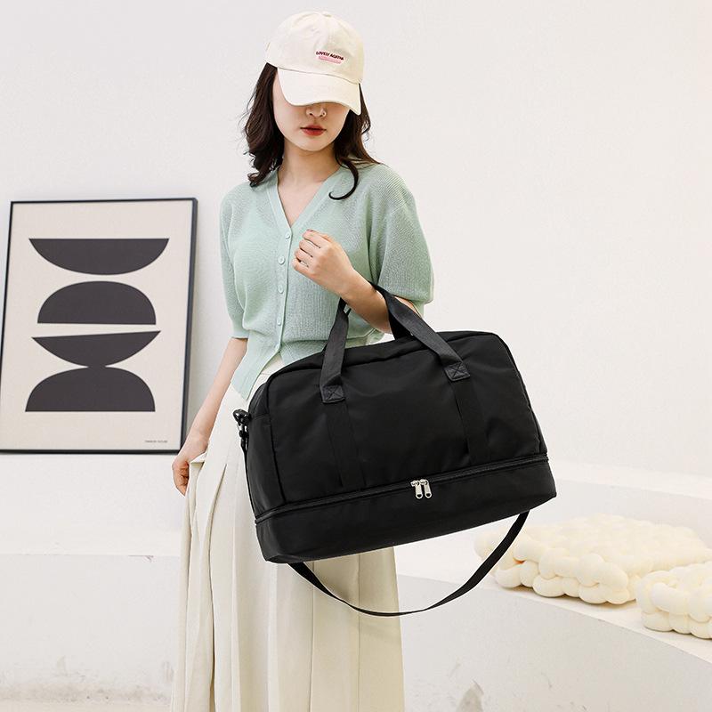 Спортивная фитнес-сумка с разделением на сухое и мокрое, большая вместимость для коротких поездок, сумка для йоги в помещении, отделение для женской обуви, деловая поездка, поездки, дорожная сумка