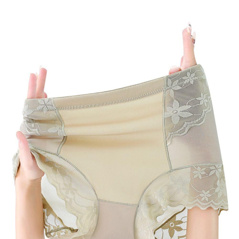 Нижнее белье с высокой талией и утягивающим эффектом, кружевное, с цветочным принтом, утягивающее, корректирующее белье для женщин