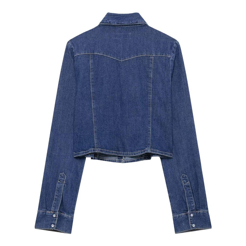 Весенний женский джинсовый комплект 2025 года: рубашка с поясом и плиссированные длинные брюки