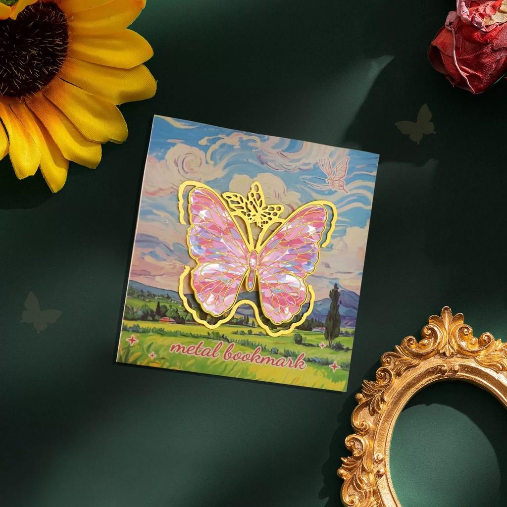 Van Gogh Oil Painting Butterfly Bookmark Book Page Insert Clips Book Maker Artistic Gift for Literature Lovers Writers Teachers