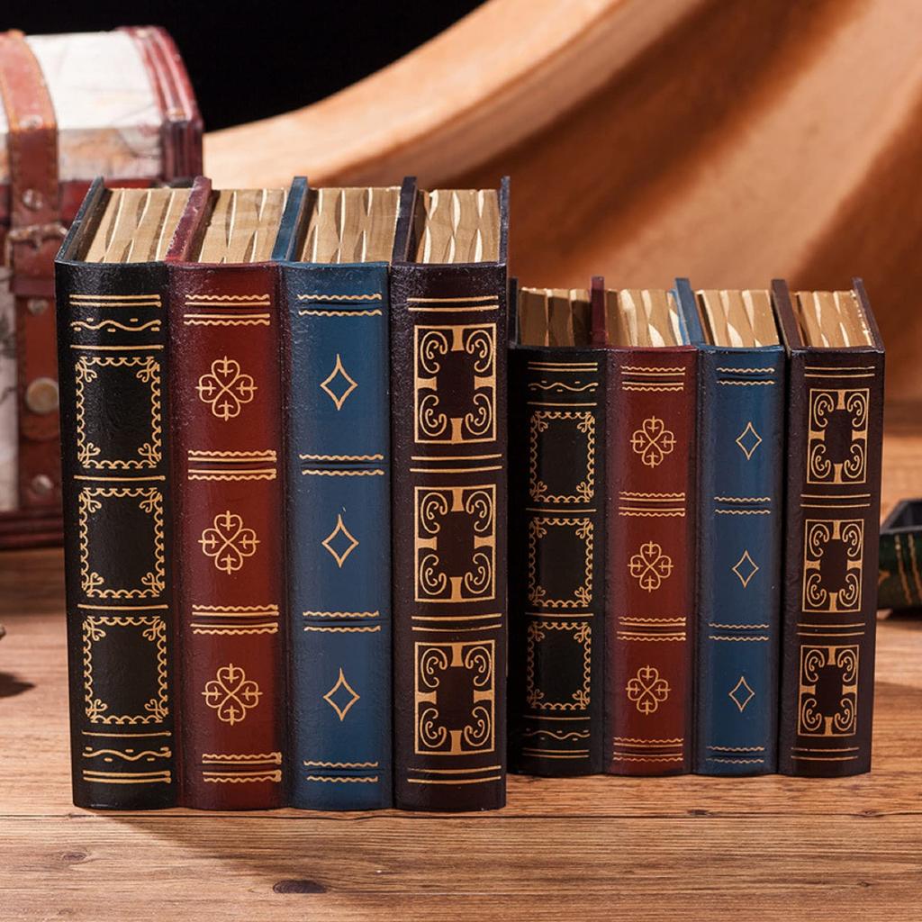2 шт. Поддельная коробка для книг, винтажная упаковка для хранения книг, ювелирных изделий, украшения для учебных книг, деревянные антикварные классические декоративные поддельные книги (302)