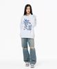 MOZMOZ Mincats Graphic Oversized Sweatshirt White Melange