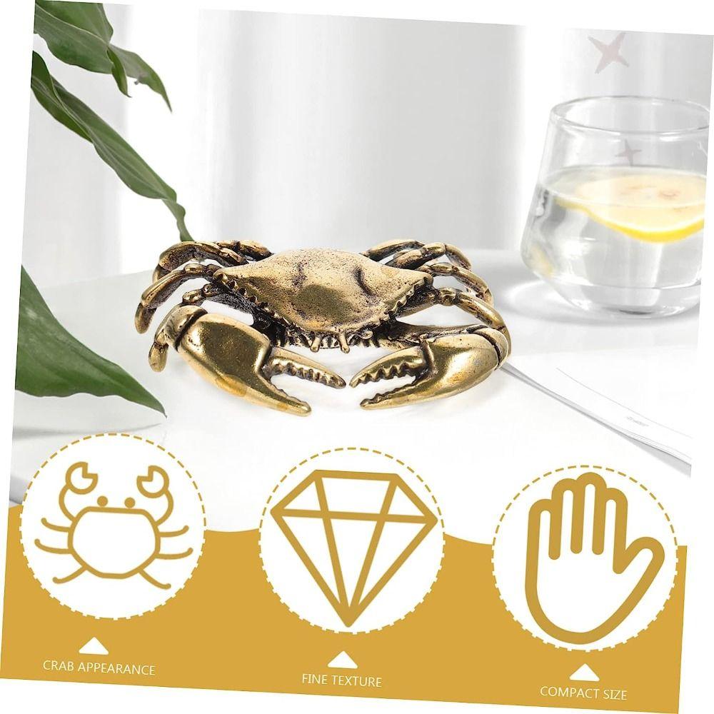 Латунная скульптура краба Краб Краб Украшение Новая мини-фигурка краба Главная