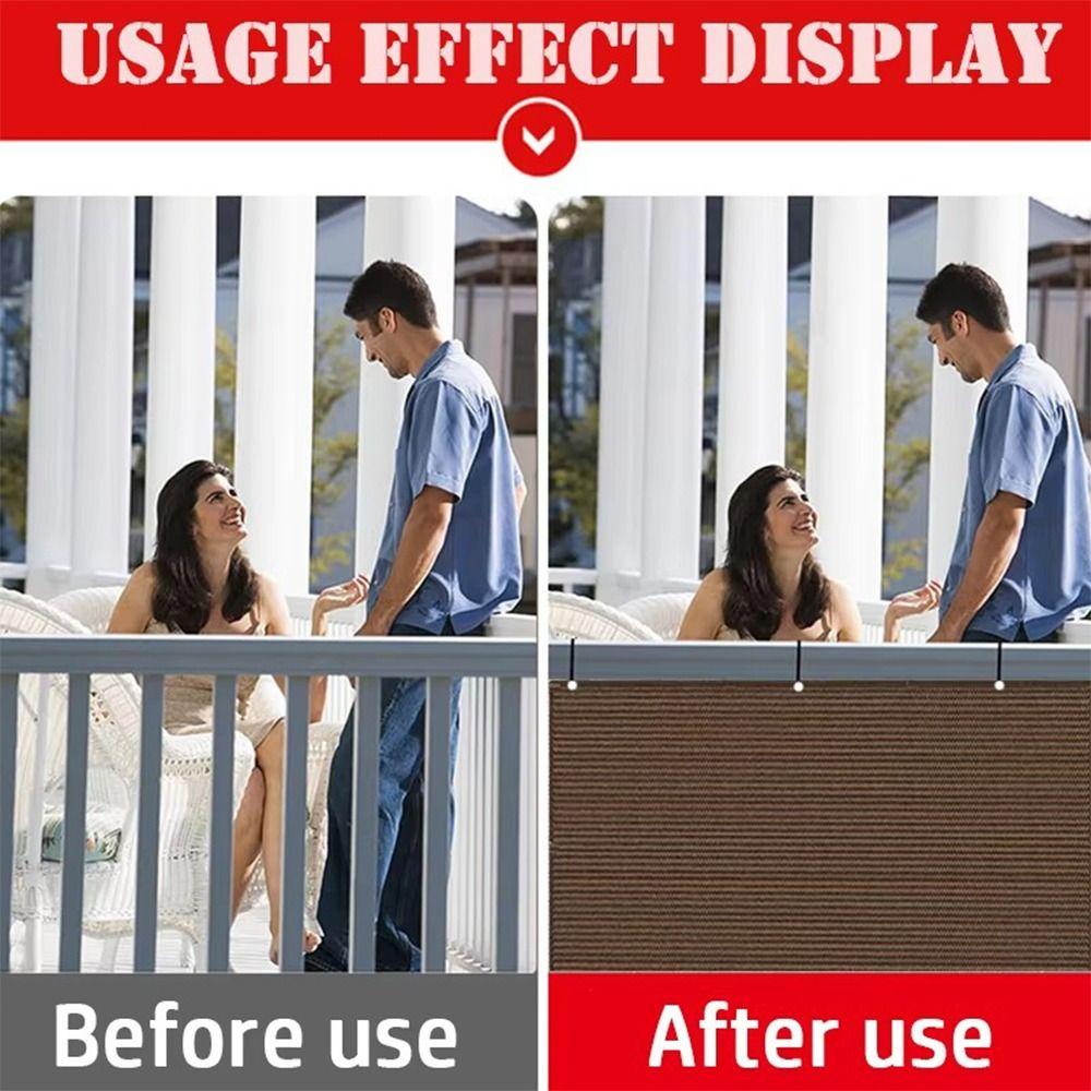 Waterproof Balcony Shade Cloth 3/5/6M Balcony Privacy Screen Cloth Fence Patio