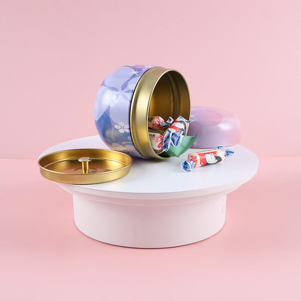 Portable Snacks Candy Round Small Storage Box Packaging Box Tea Cans Containers Tin Plate Canister