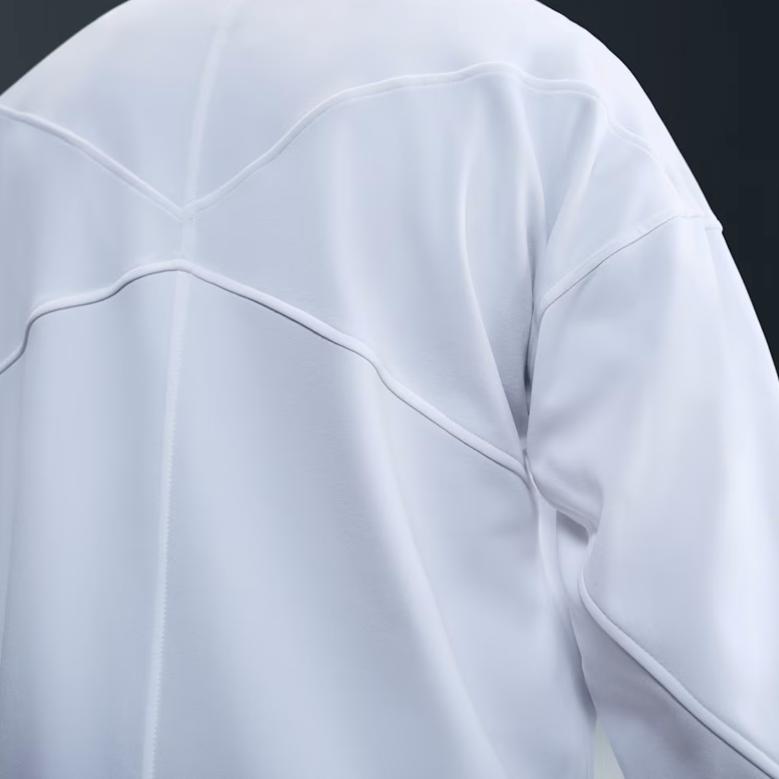 Nike Куртка мужская свободного кроя на молнии с длинным рукавом и полосатой отделкой Белая FZ9389-100