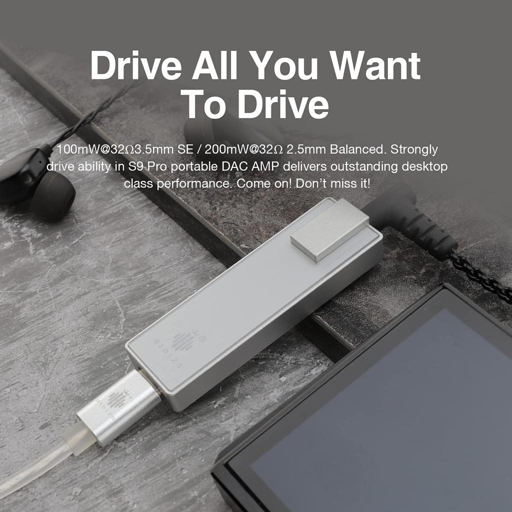 HIDIZS HiFi ЦАП Усилитель Черный 768 кГц DSD512 S9 PRO