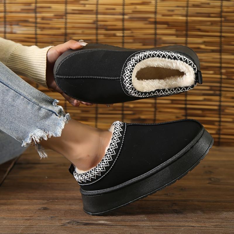 Модные женские тапочки на платформе, зимние теплые сапоги для снега, хлопковые пушистые женские шлепанцы, роскошная дизайнерская обувь, увеличивающая рост, размер 36-42