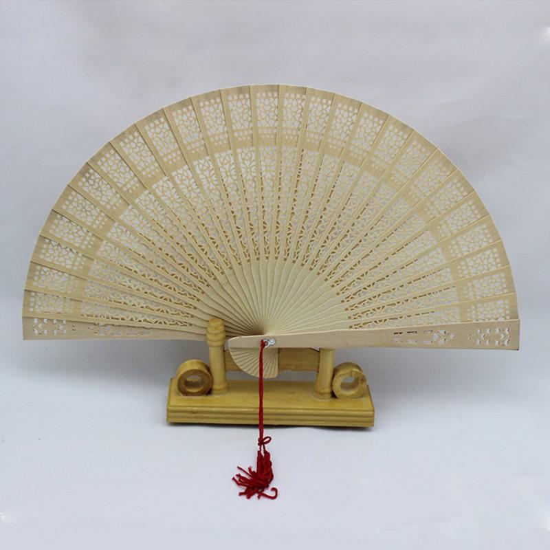 Foldable Vintage Hand Fans Sandalwood Scented Hand Fan for Baby Shower Wedding Elegent Home Decor Party Favors Fan