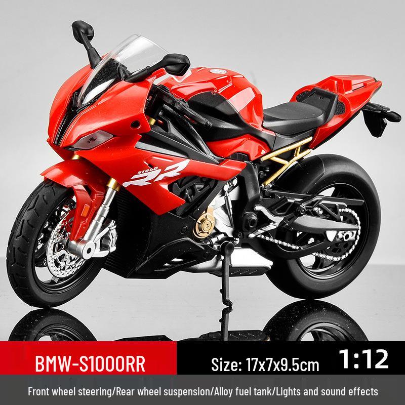 1:12 Игрушечный мотоцикл из сплава Kawasaki Ducati со звуком, светом и скользящим движением