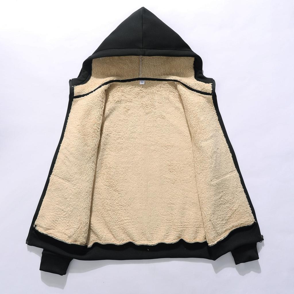 Мужские повседневные спортивные брюки с утепленными флисовыми карманами и флисовой подкладкой + пальто с капюшоном