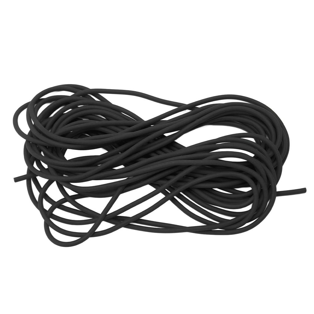 Elastic Rope Stretch Cord 2.1mm 5m Solid Latex High Strength Elastic String for Tennis Training Outdoor Sports Black
