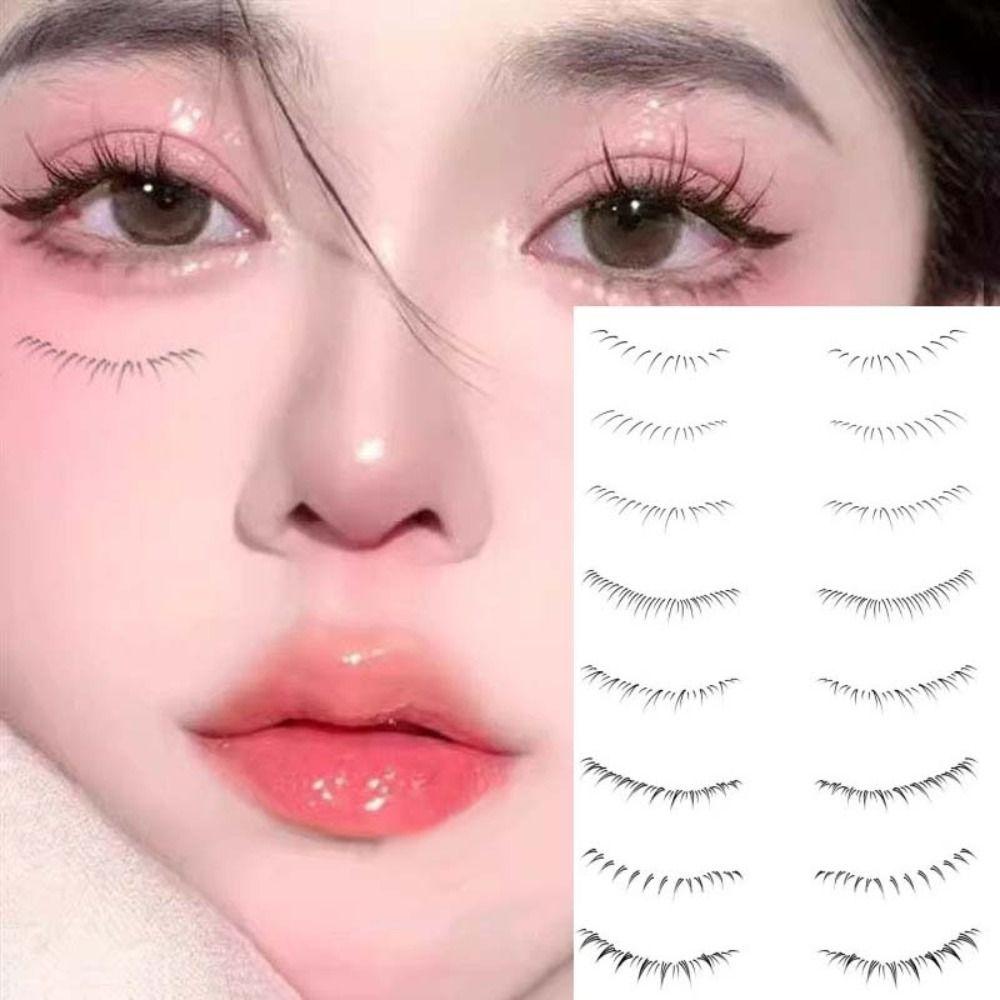 4/8 Pair 3D Lower Eyelash Tattoo Stickers Under Eye Fake Eyelash Transfer lashes Decals Women