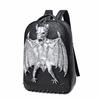 Fashion Men Bat Backpack Computer Laptop Bags Cool Travel Bags Girls School Punk Rivets Halloween