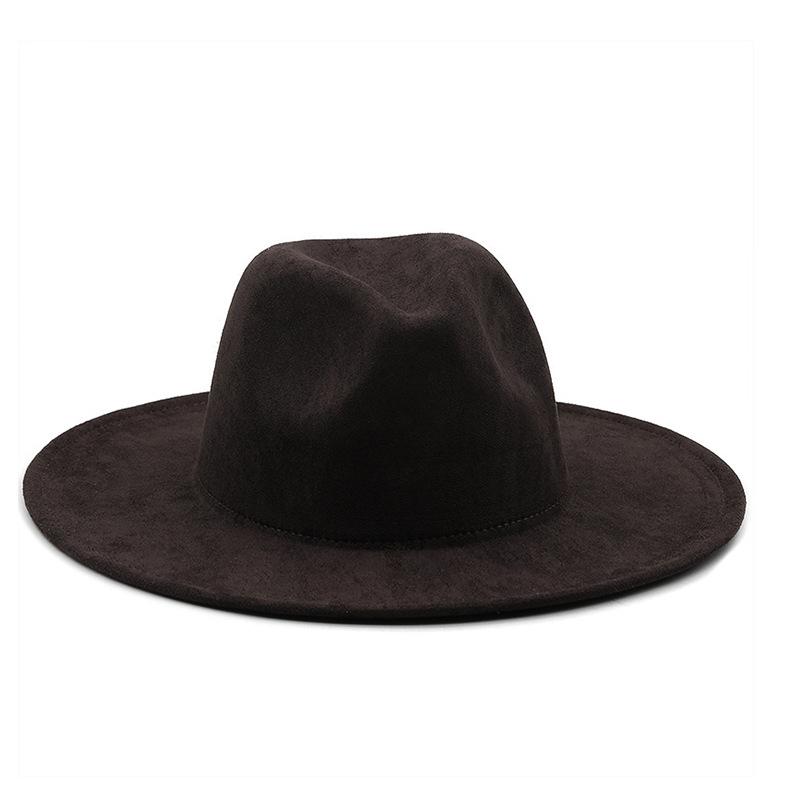 British Suede Jazz Hat Western Cowboy Hat Hidden Hat Felt Hat Big Brim Top Hat Tide