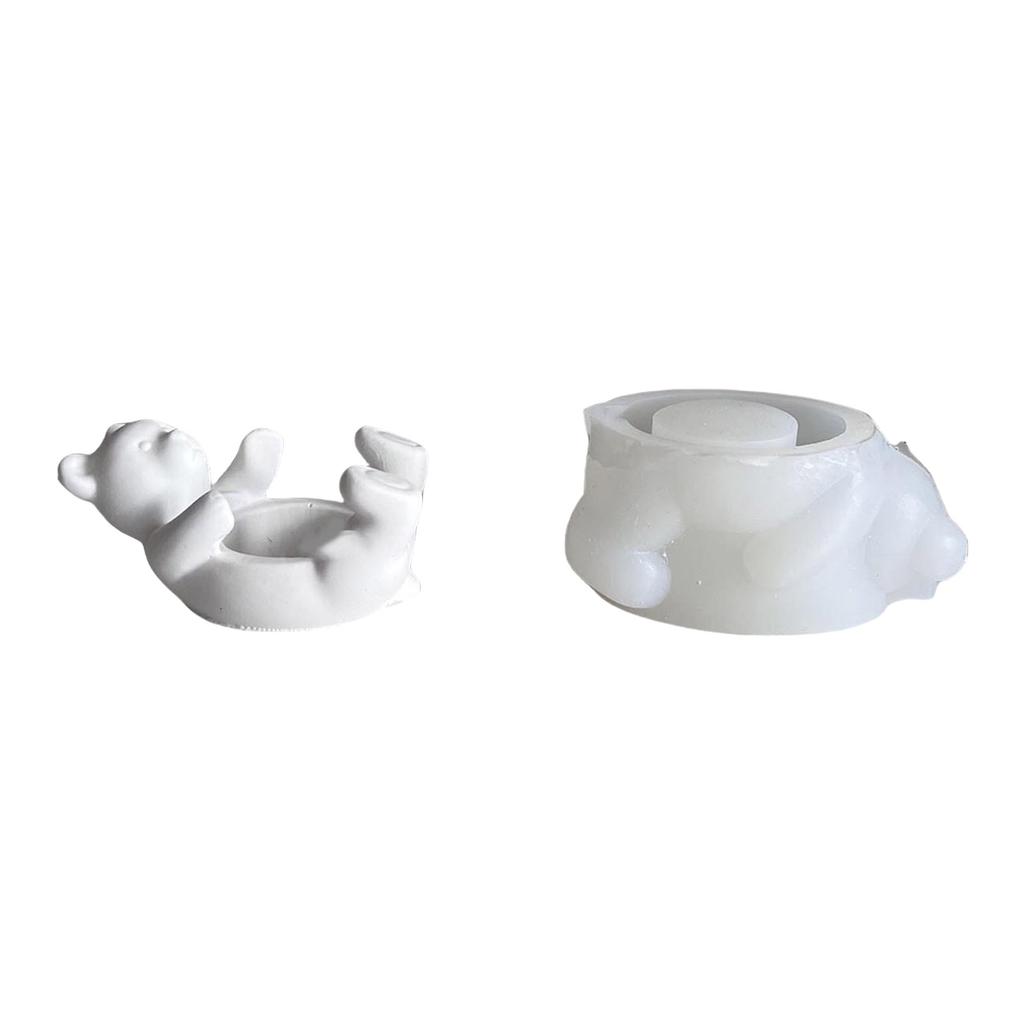 Силиконовая форма для подсвечника, форма для подставки под свечу, форма медведя, материалы для рукоделия, подходят для изготовления подсвечников.