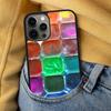 Colorful Watercolors Set Paint Palette Magnetic Soft Phone Case for iPhone 16 Promax 15 Pro 13 14 Plus 11 12 Mini MagSafe Coque