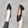 Pointed High Heels Women's 2025 Spring Simple Temperament Sheepskin Work Shoes Professional Dress Shoes Commuting Shallow Mouth Women's Single Shoes