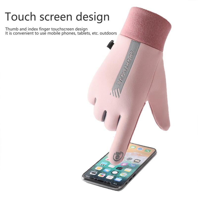 Зимние перчатки женские велосипедные велосипедные термофлисовые морозостойкие ветрозащитные велосипедные теплые варежки для бега на открытом воздухе, лыжные варежки